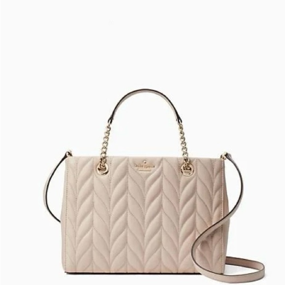 Kate Spade Meena Briar Lane Quilted Purse Warm Beige